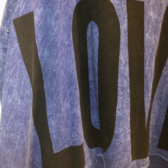 Love-Hate blue muscle tank - Picture 2 of 5